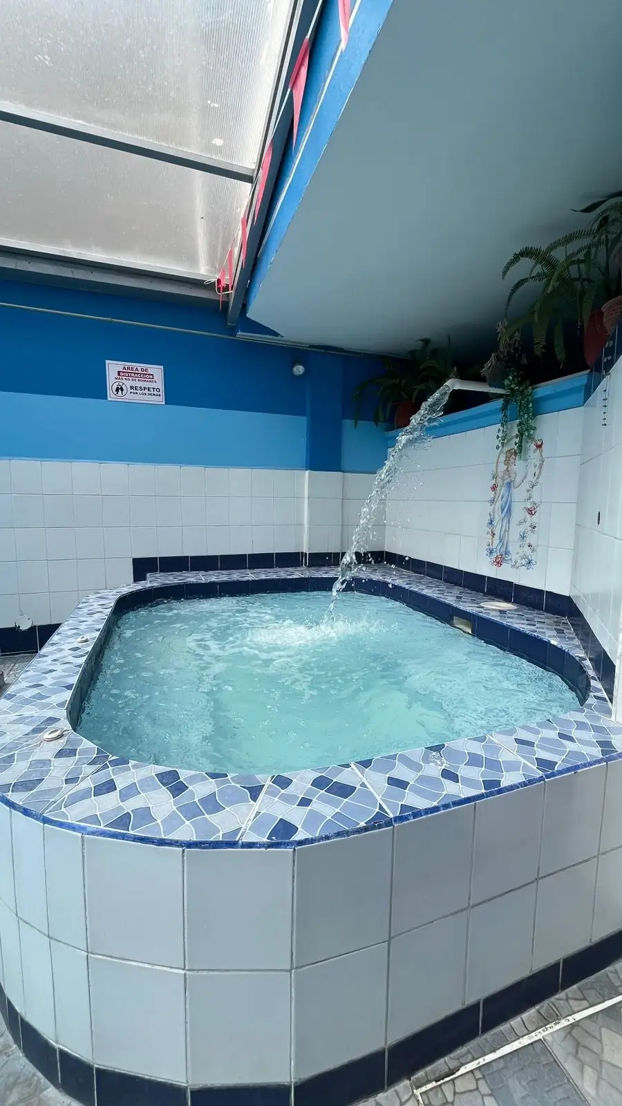 Chorros de agua en Rey de Francia - Piscina y Hostal